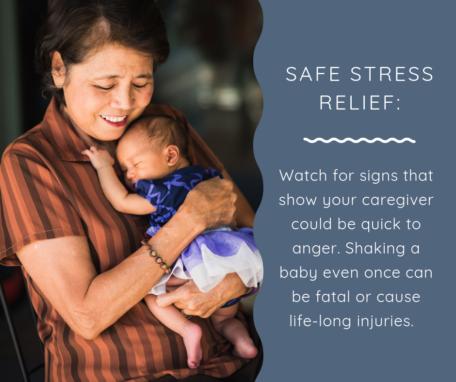 safe stress relief adult holding infant