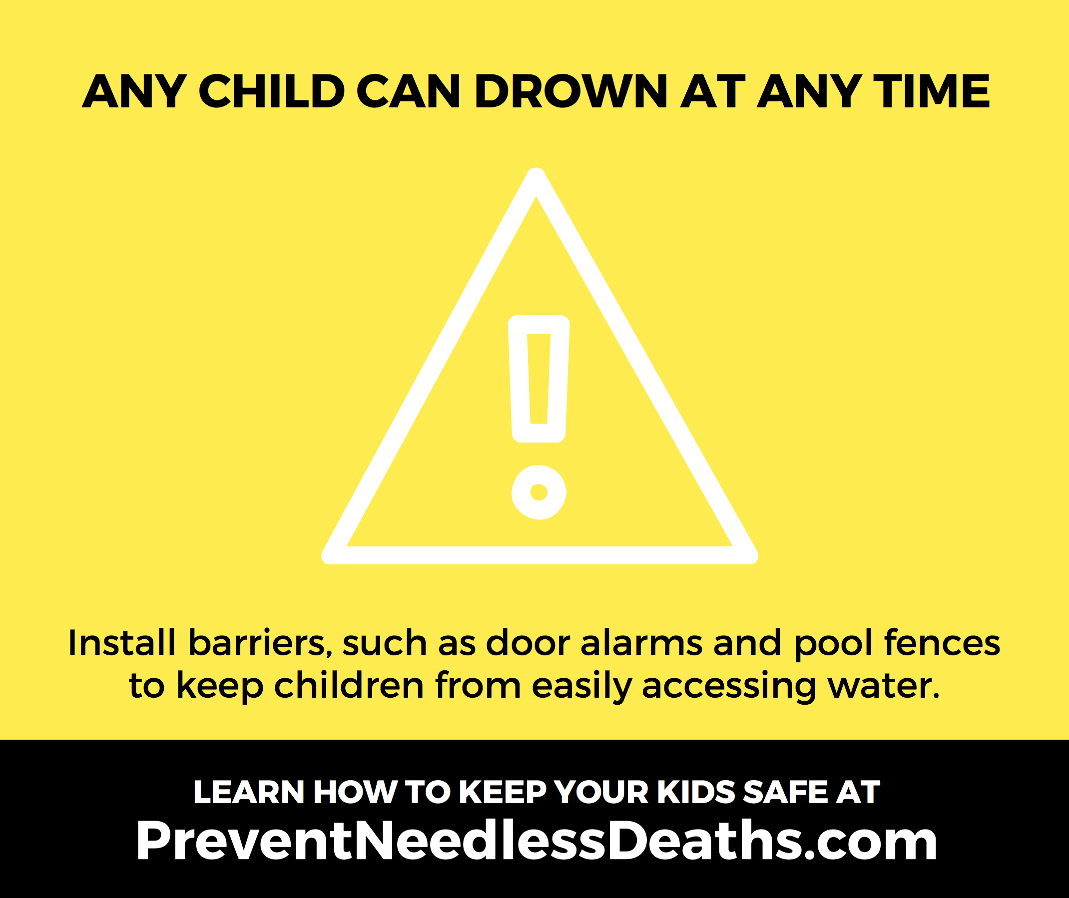 any child can drown at any time
