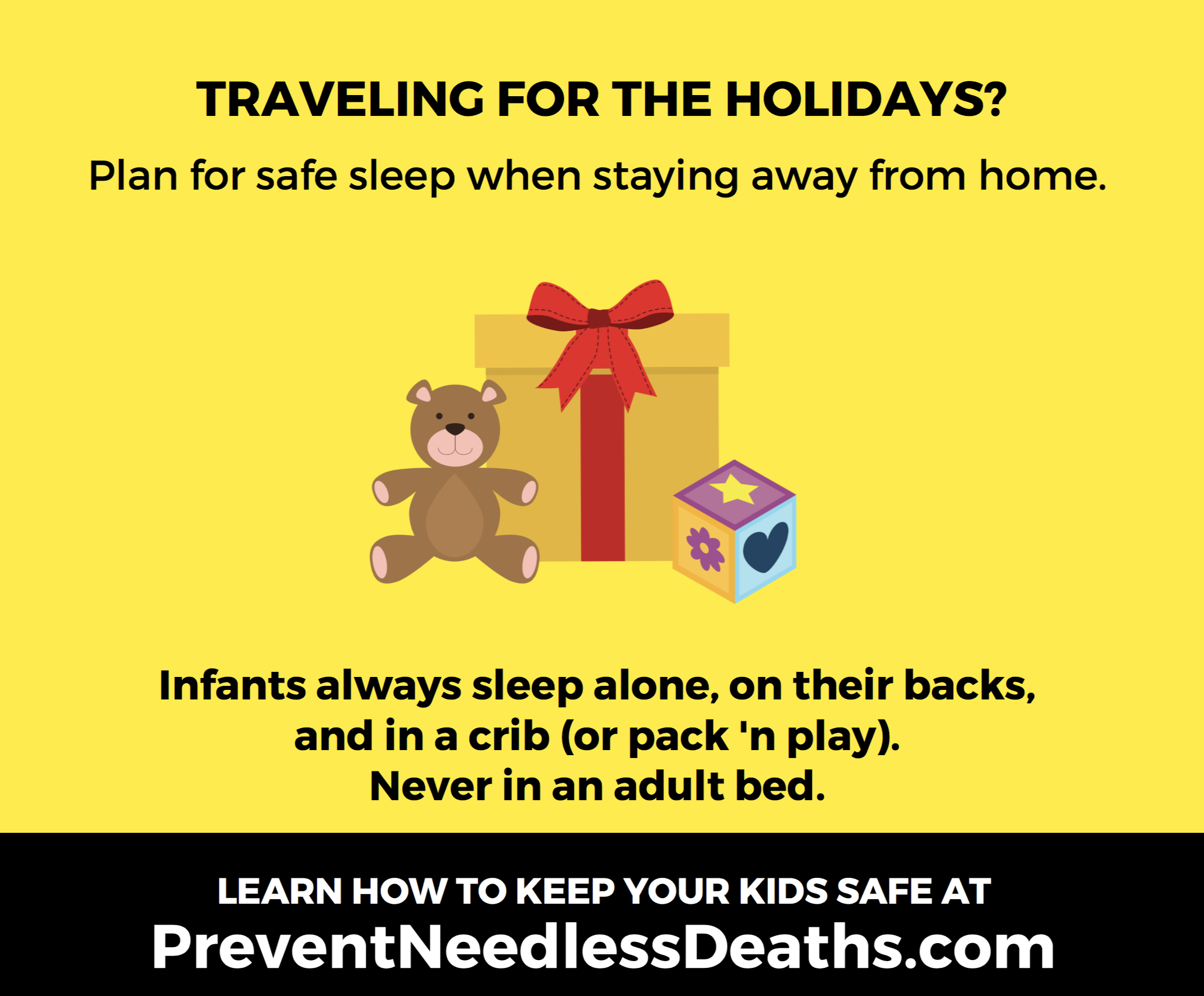 play for safe sleep when staying away from home