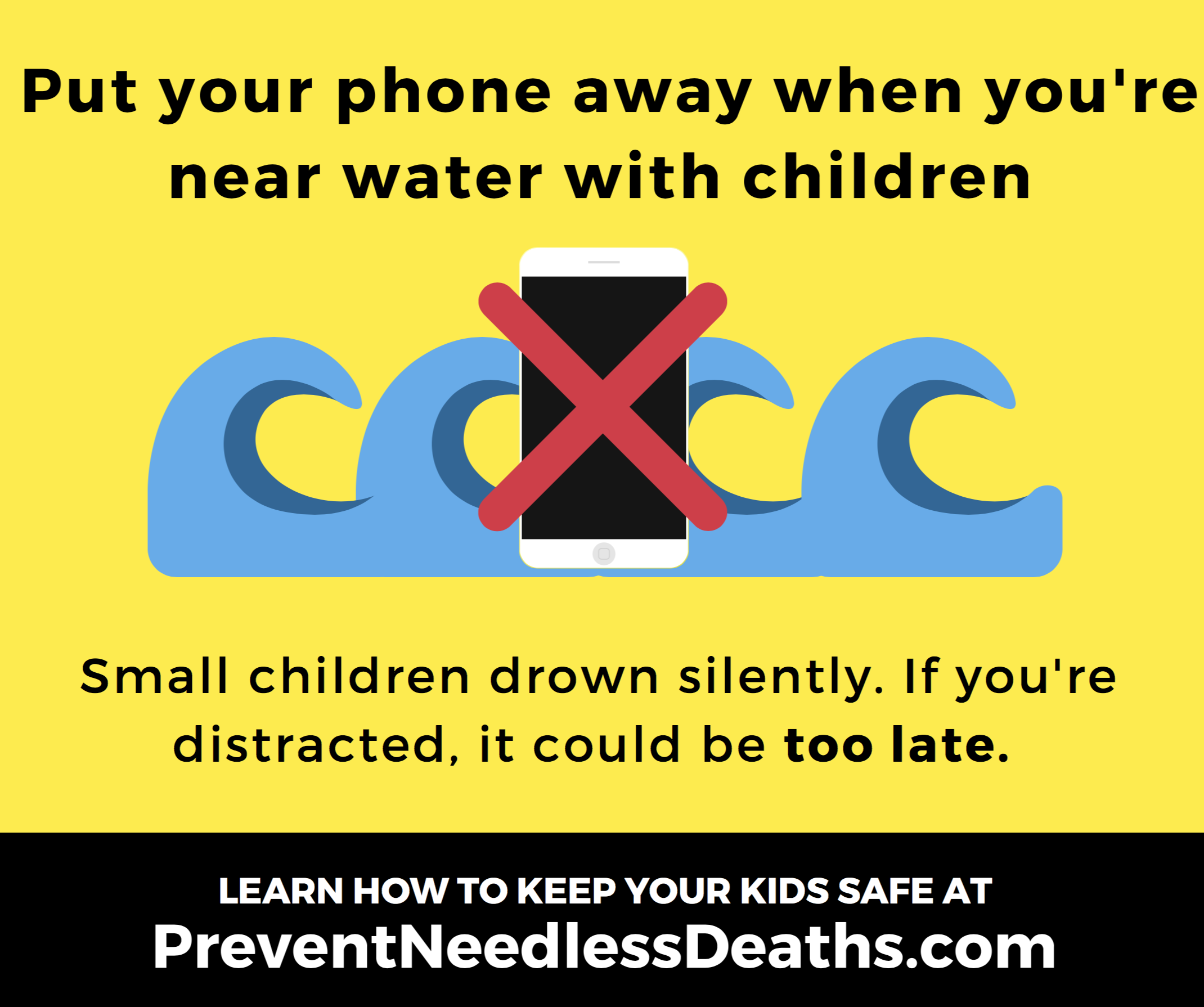 put your phone away when you're near water with children