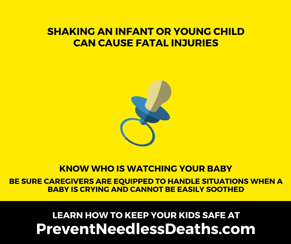 shaking an infant or young child can cause fatal injuries
